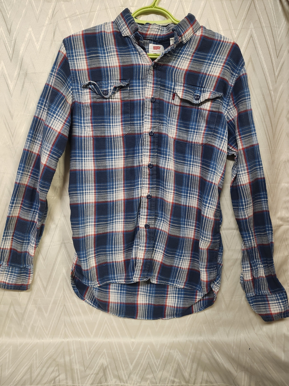 Levi's Women's Blue Plaid Button-Up Shirt